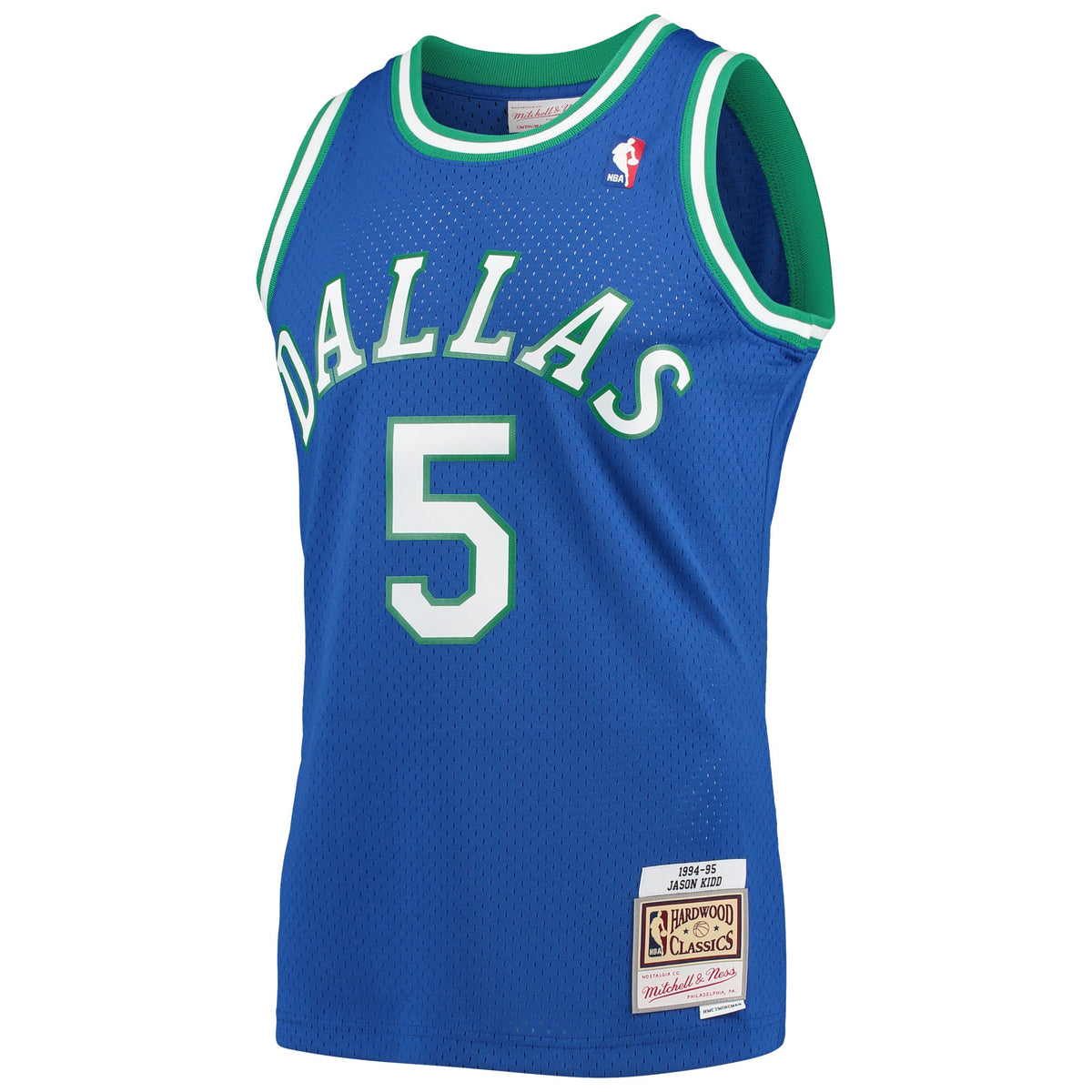 Mitchell & Ness Jason Kidd Blue Dallas Mavericks 1994-95 Hardwood Classics Swingman Player Jersey