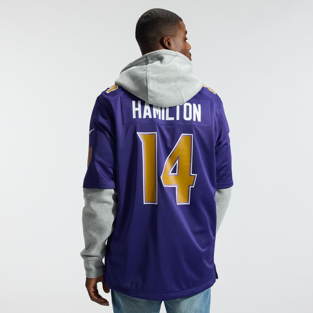 Baltimore Ravens Kyle Hamilton Nike Black Alternate Game Jersey
