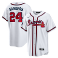 Atlanta Braves Deion Sanders Nike White Home Retired Player Replica Jersey