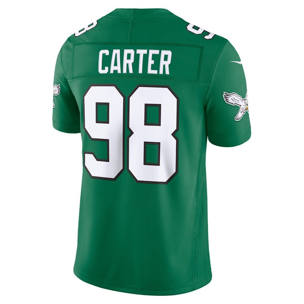 Philadelphia Eagles Jalen Carter Nike Kelly Green Alternate Vapor F.U.S.E. Stitched Limited Jersey