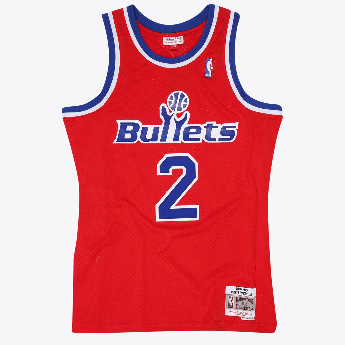 Washington Bullets Chris Webber 1994 Hardwood Classics Road Swingman Jersey By Mitchell & Ness - Scarlett