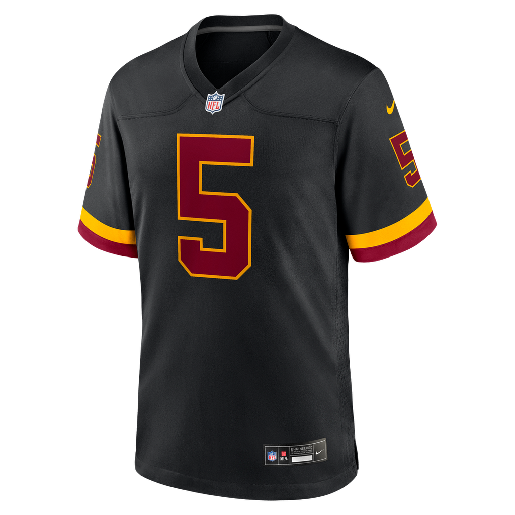 Hail Raiser Washington Commanders Jayden Daniels Nike Black Alternate Game Jersey