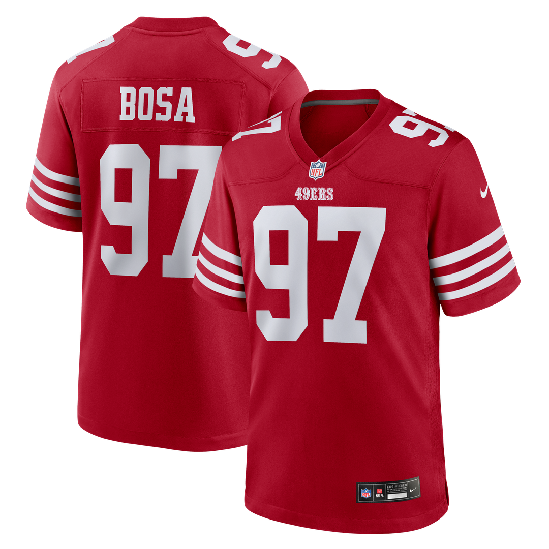 San Francisco 49ers Nick Bosa Nike Scarlet Team Game Jersey