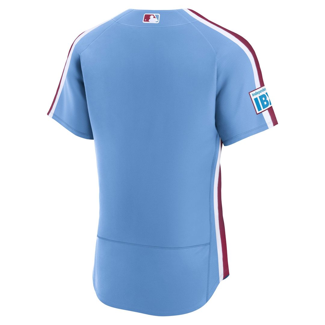 Philadelphia Phillies Nike White Home Sponsor Patch Authentic Jersey
