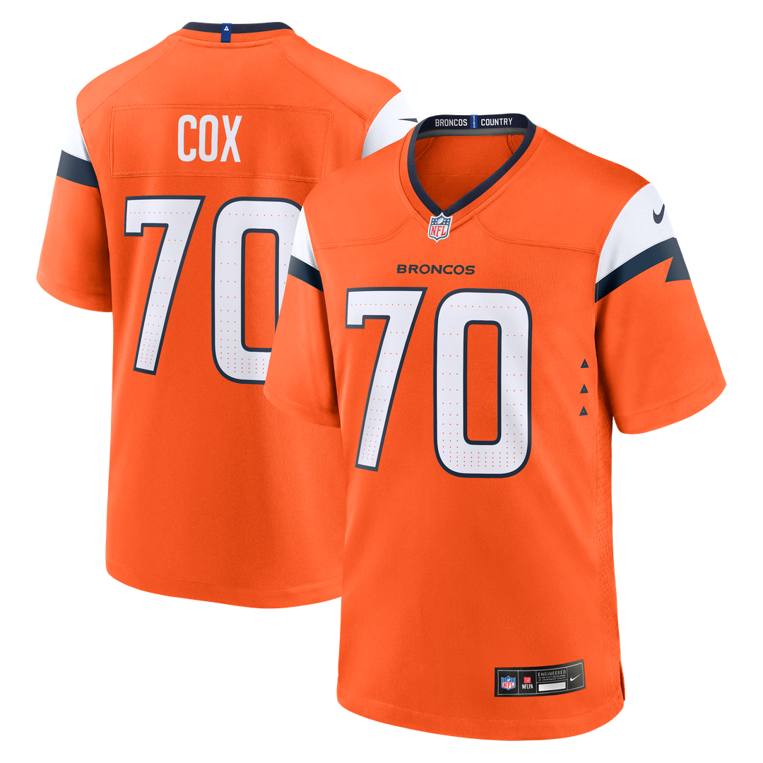 Denver Broncos Marques Cox Nike Orange Team Game Jersey