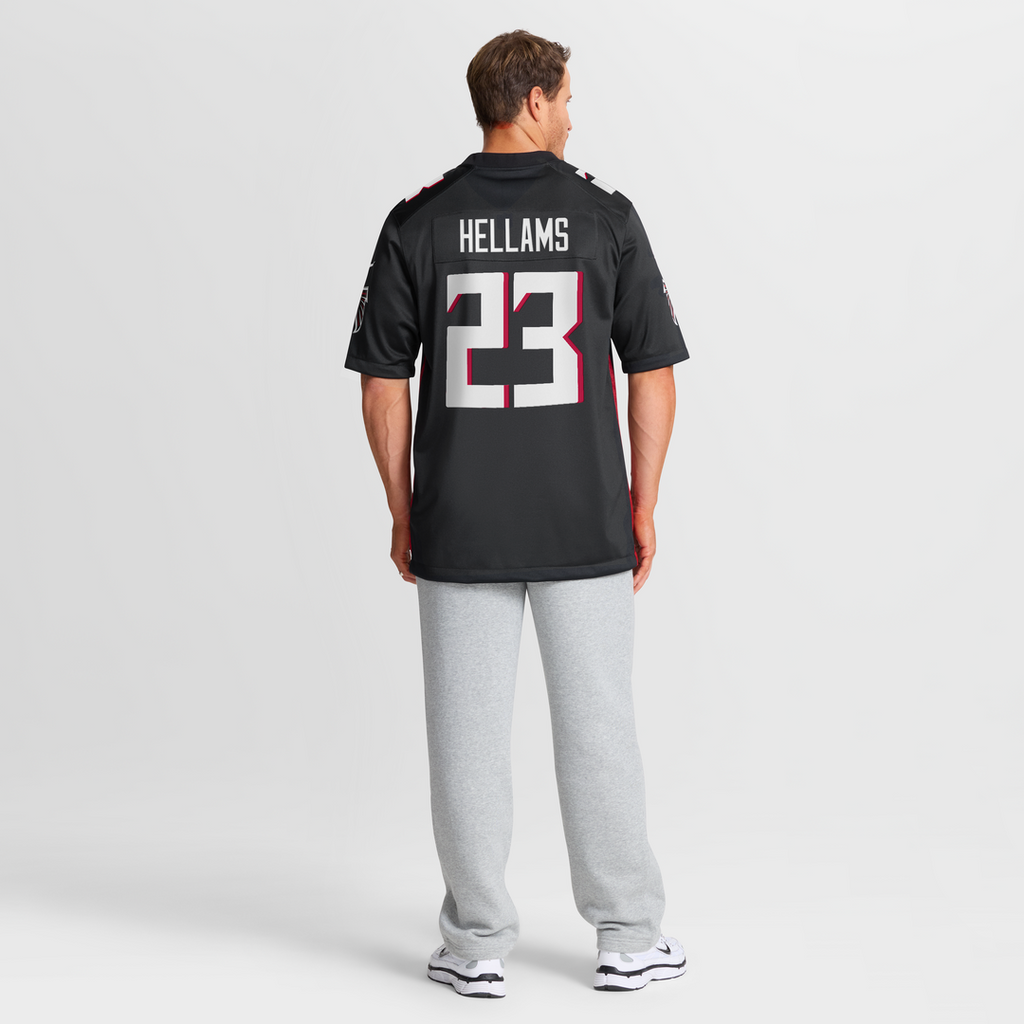 Atlanta Falcons DeMarcco Hellams Nike Black Team Game Jersey