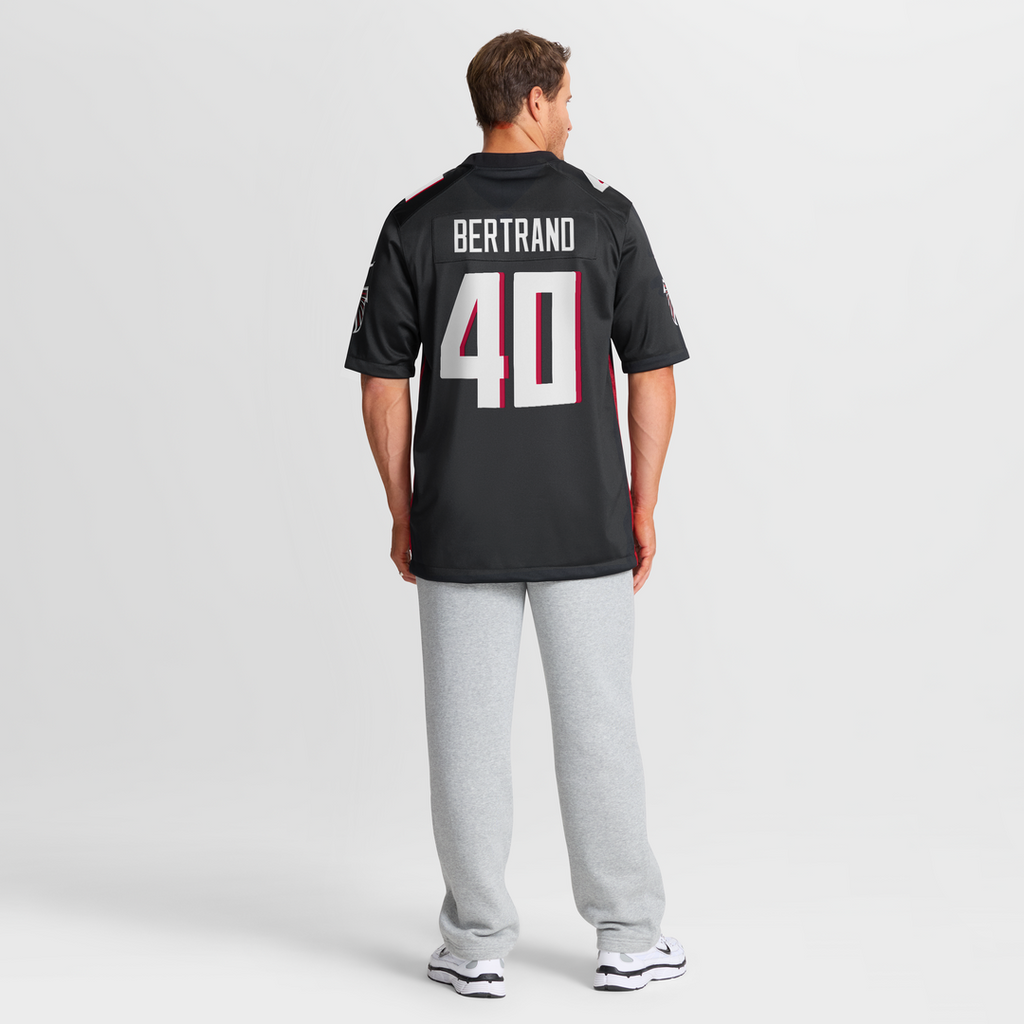 Atlanta Falcons JD Bertrand Nike Black Team Game Jersey