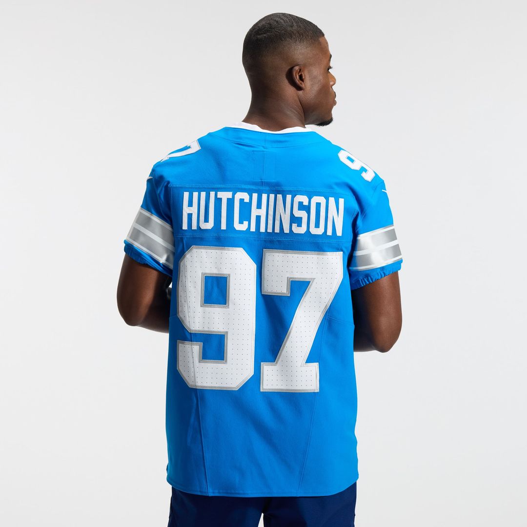Detroit Lions Aidan Hutchinson Nike Blue Alternate Vapor F.U.S.E. Elite Jersey