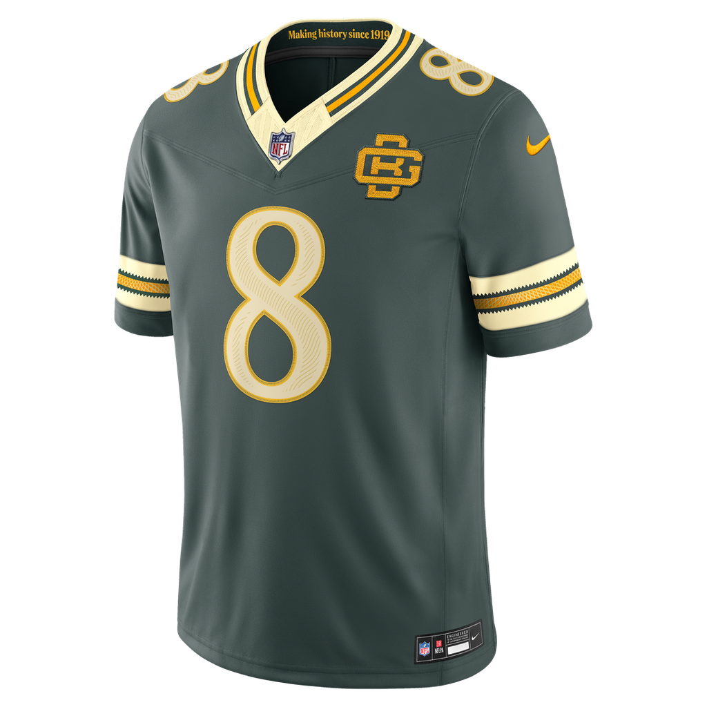 Green Bay Packers Josh Jacobs Nike Green 2026 Rivalries Collection Stitched Limited Jersey