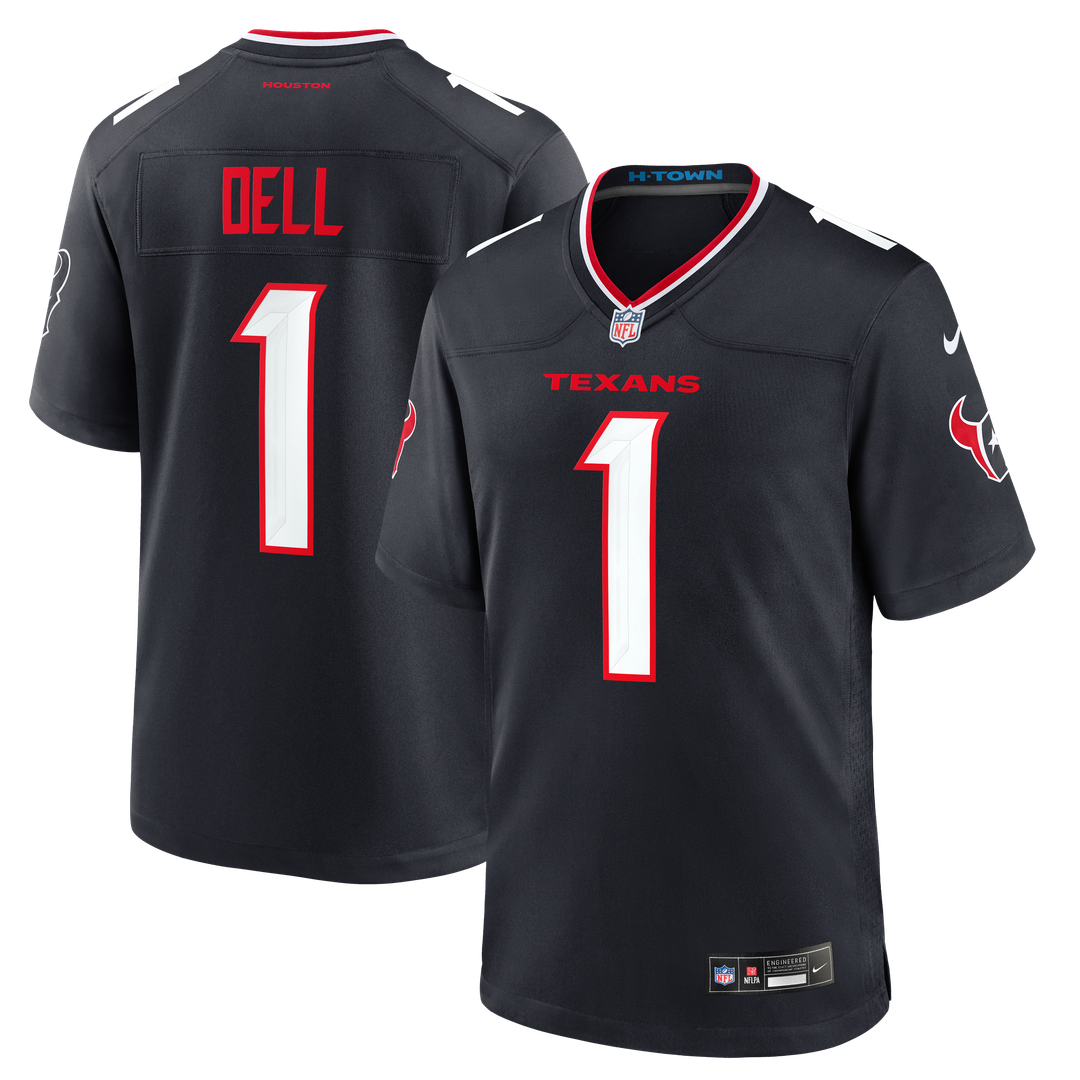 Houston Texans Tank Dell Nike Navy Team Game Jersey