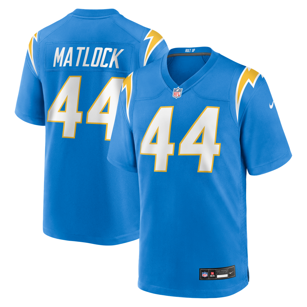 Los Angeles Chargers Scott Matlock Nike Powder Blue Team Game Jersey