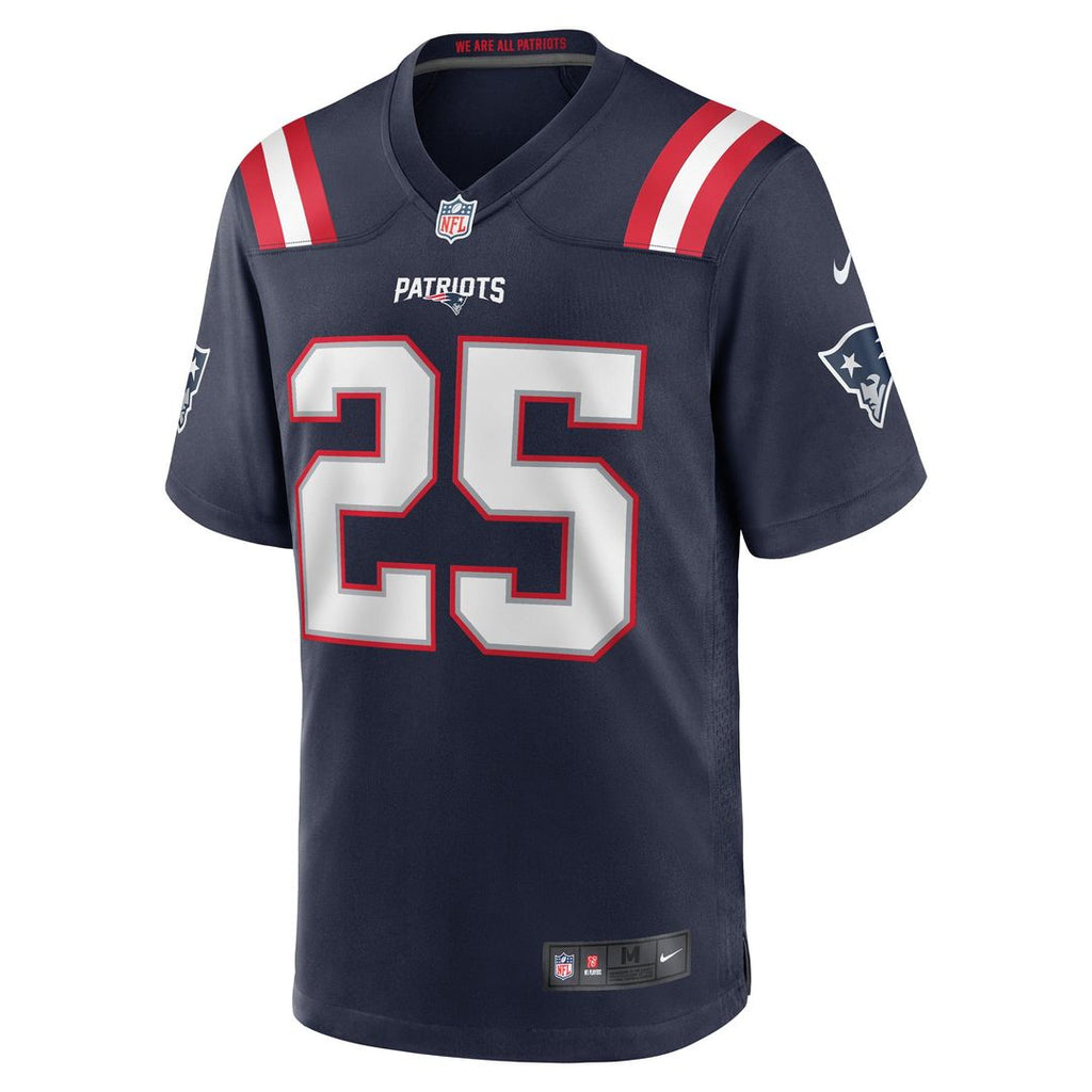 New England Patriots Marcus Jones Nike Navy Game Player Jersey
