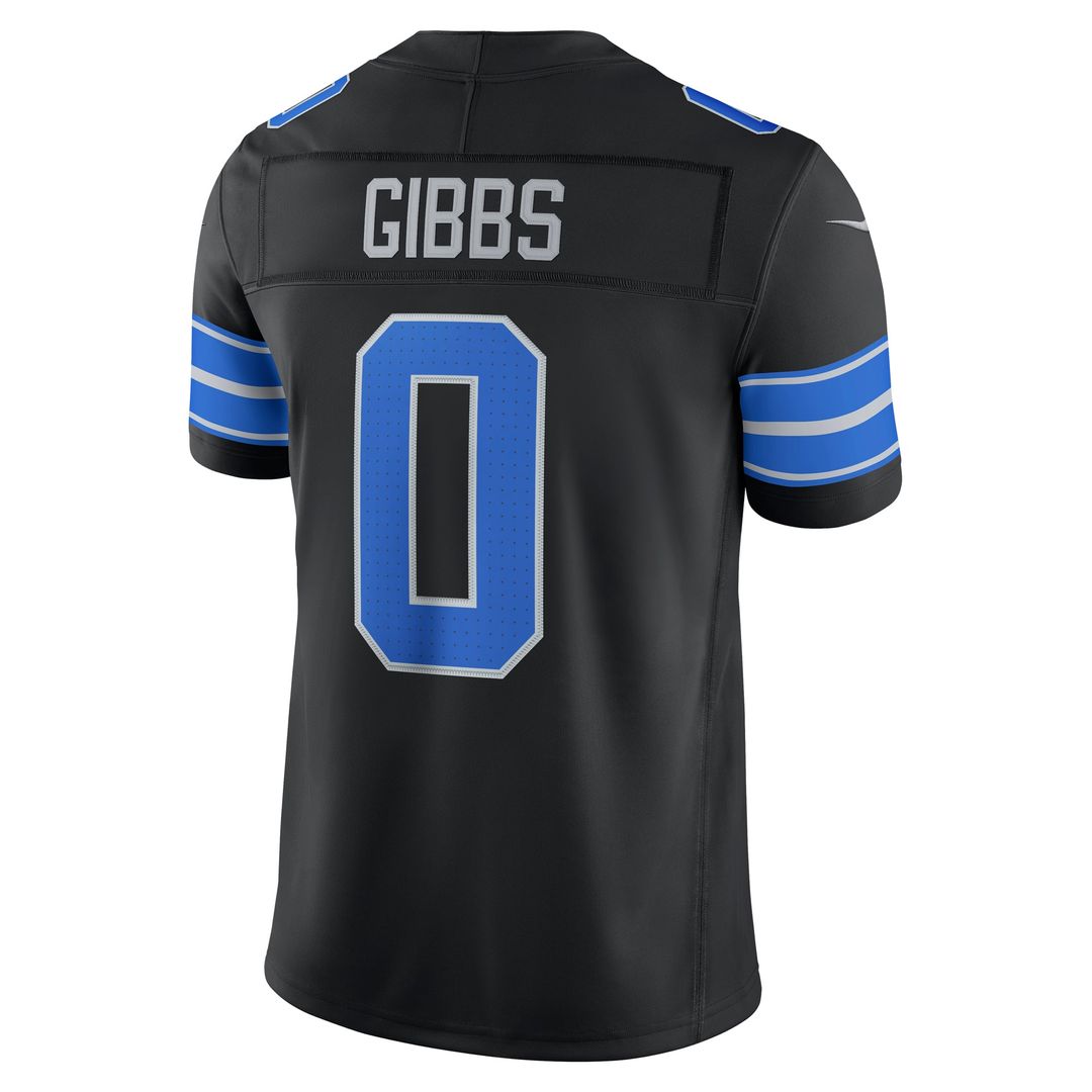 Detroit Lions Jahmyr Gibbs Nike Black Alternate Vapor F.U.S.E. Stitched Limited Jersey