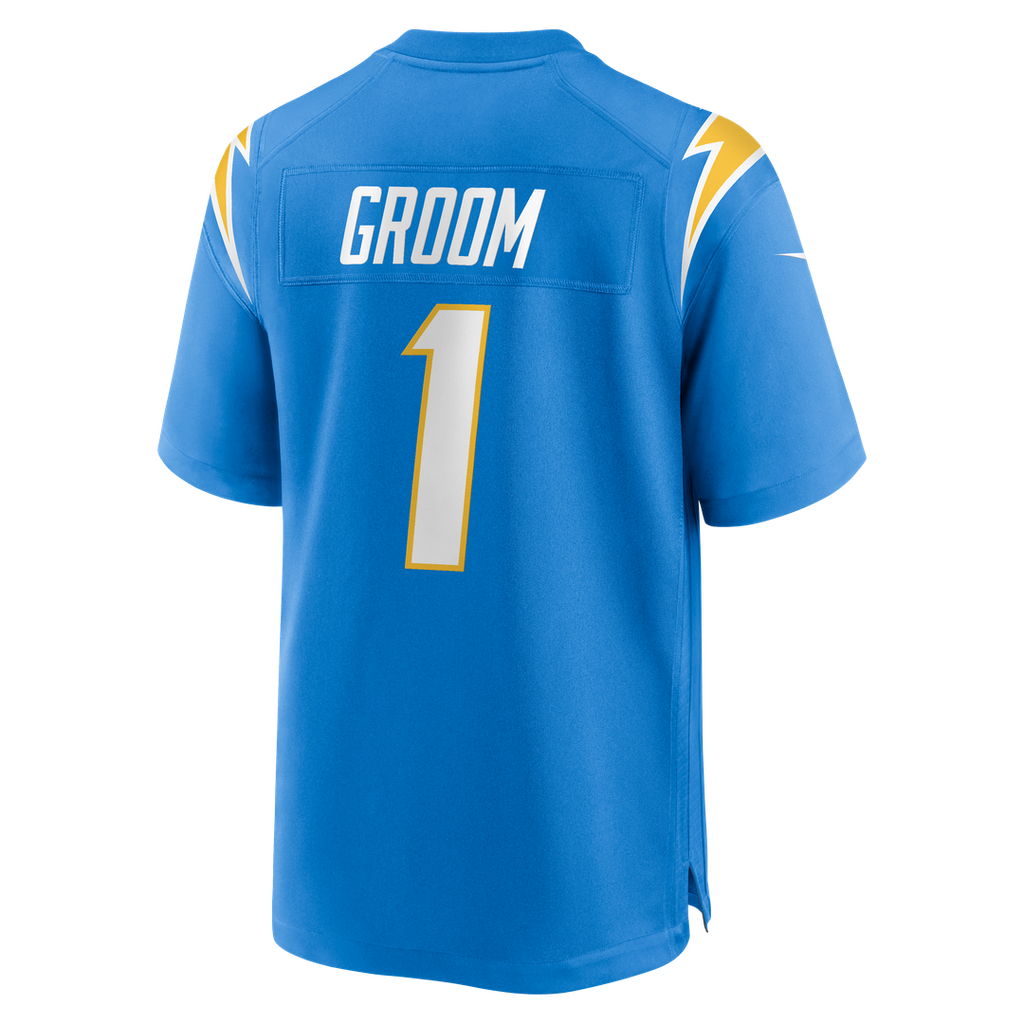 Los Angeles Chargers Number 1 Groom Nike Powder Blue Game Jersey