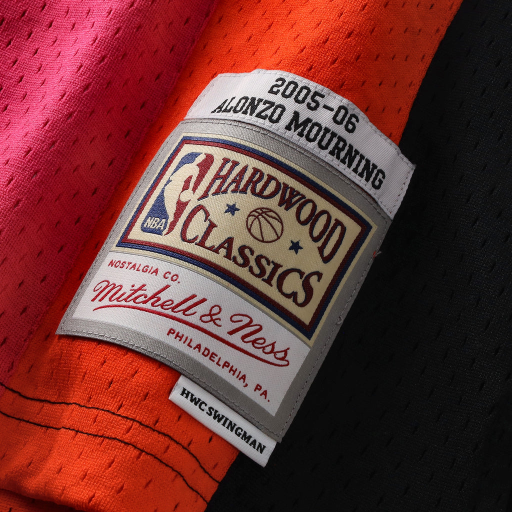 Miami Heat NBA Alonzo Mourning Hardwood Classics Road Jersey By Mitchell & Ness