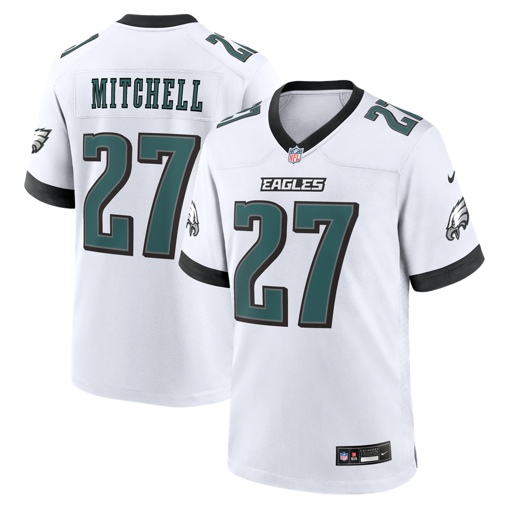 Philadelphia Eagles Quinyon Mitchell Nike White Game Jersey