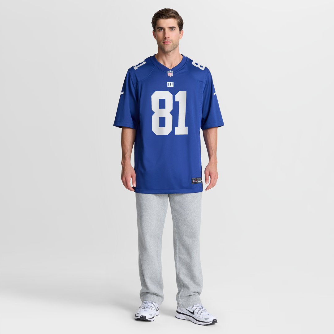 New York Giants Jalin Hyatt Nike Royal Team Game Jersey