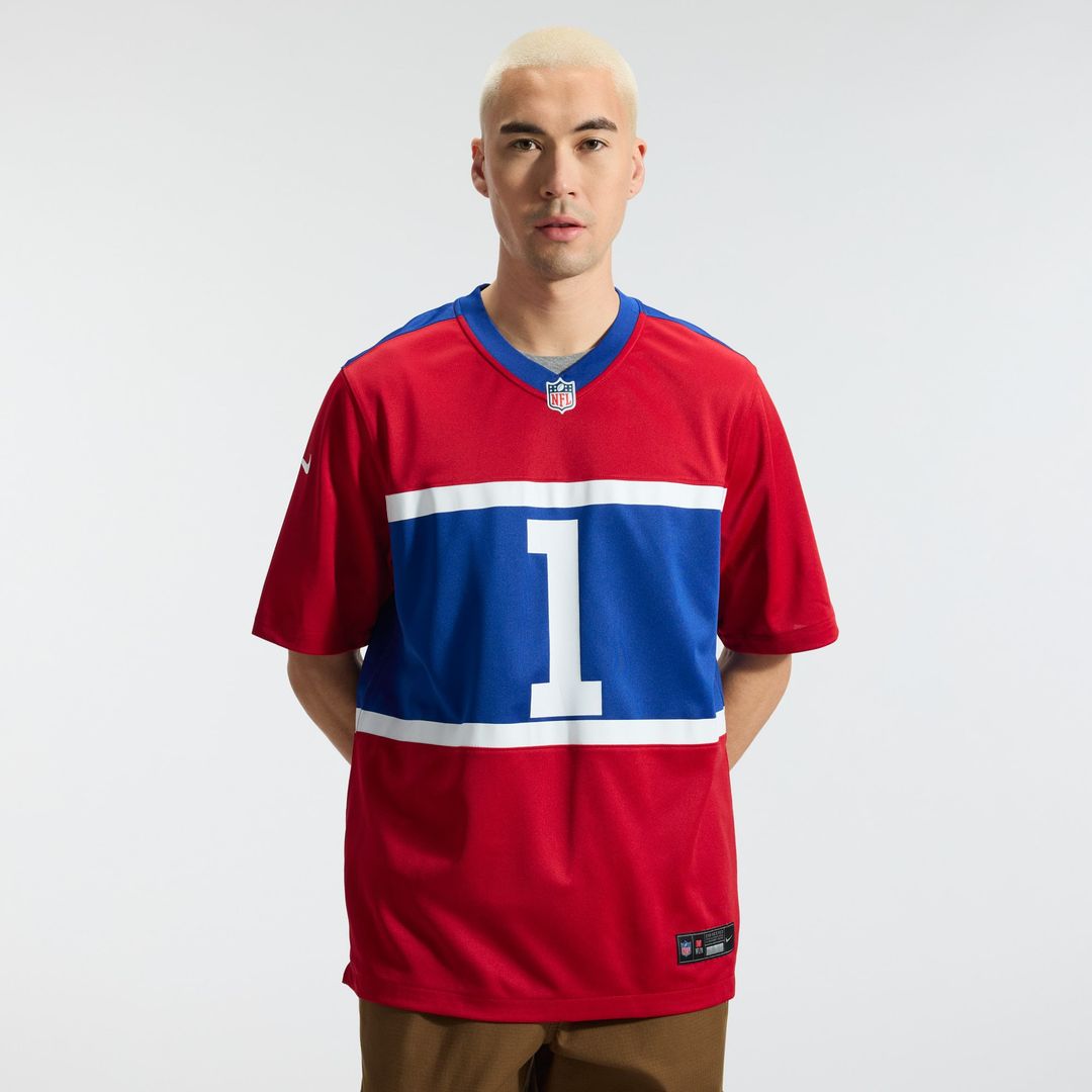 New York Giants Malik Nabers Nike Century Red Alternate Game Jersey