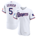 Texas Rangers Corey Seager Nike White Home Authentic Sponsor Patch Jersey