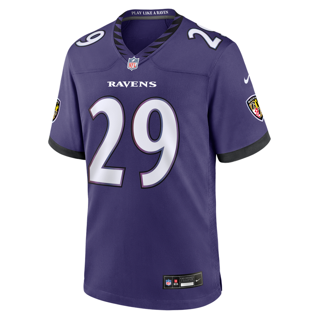Baltimore Ravens Chandler Rivers Nike Purple Team Game Jersey
