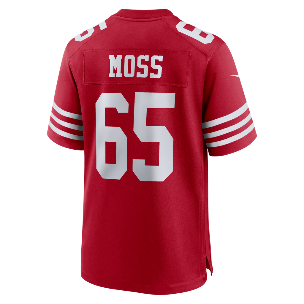 San Francisco 49ers Drew Moss Nike Scarlet Team Game Jersey