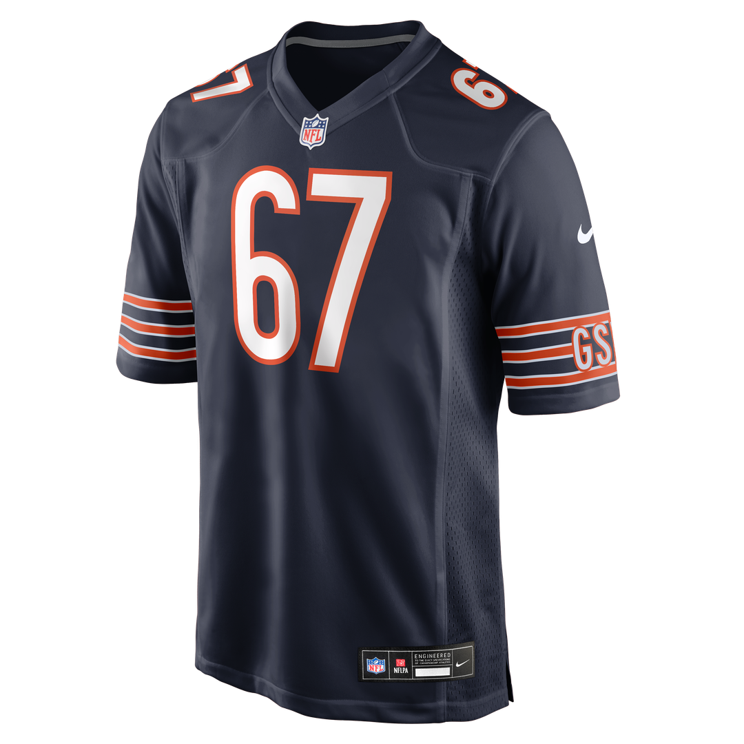 Chicago Bears Garrett Bradbury Nike Navy Team Game Jersey