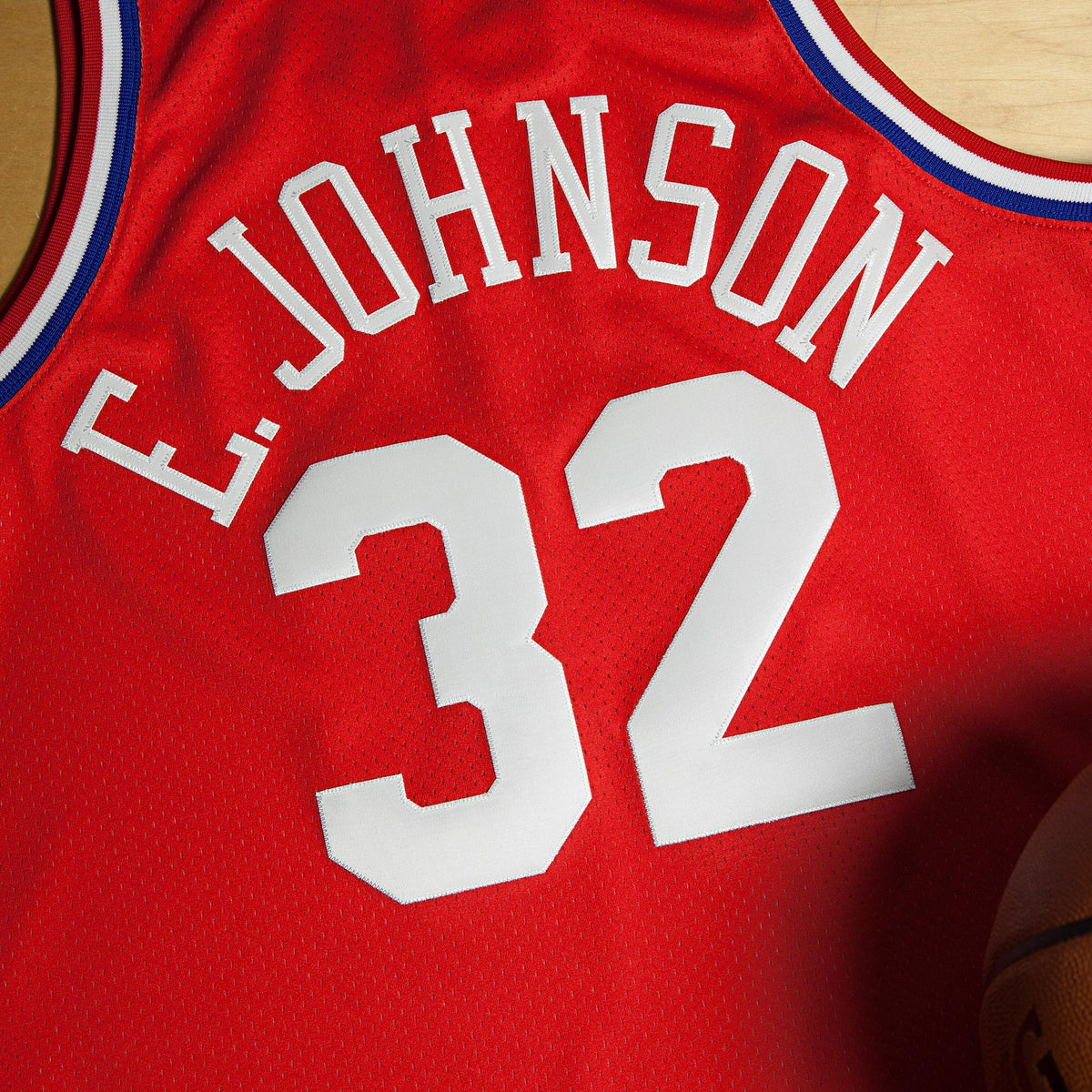 NBA All-Star West Magic Johnson 1991 Authentic Jersey by Mitchell & Ness - Scarlett
