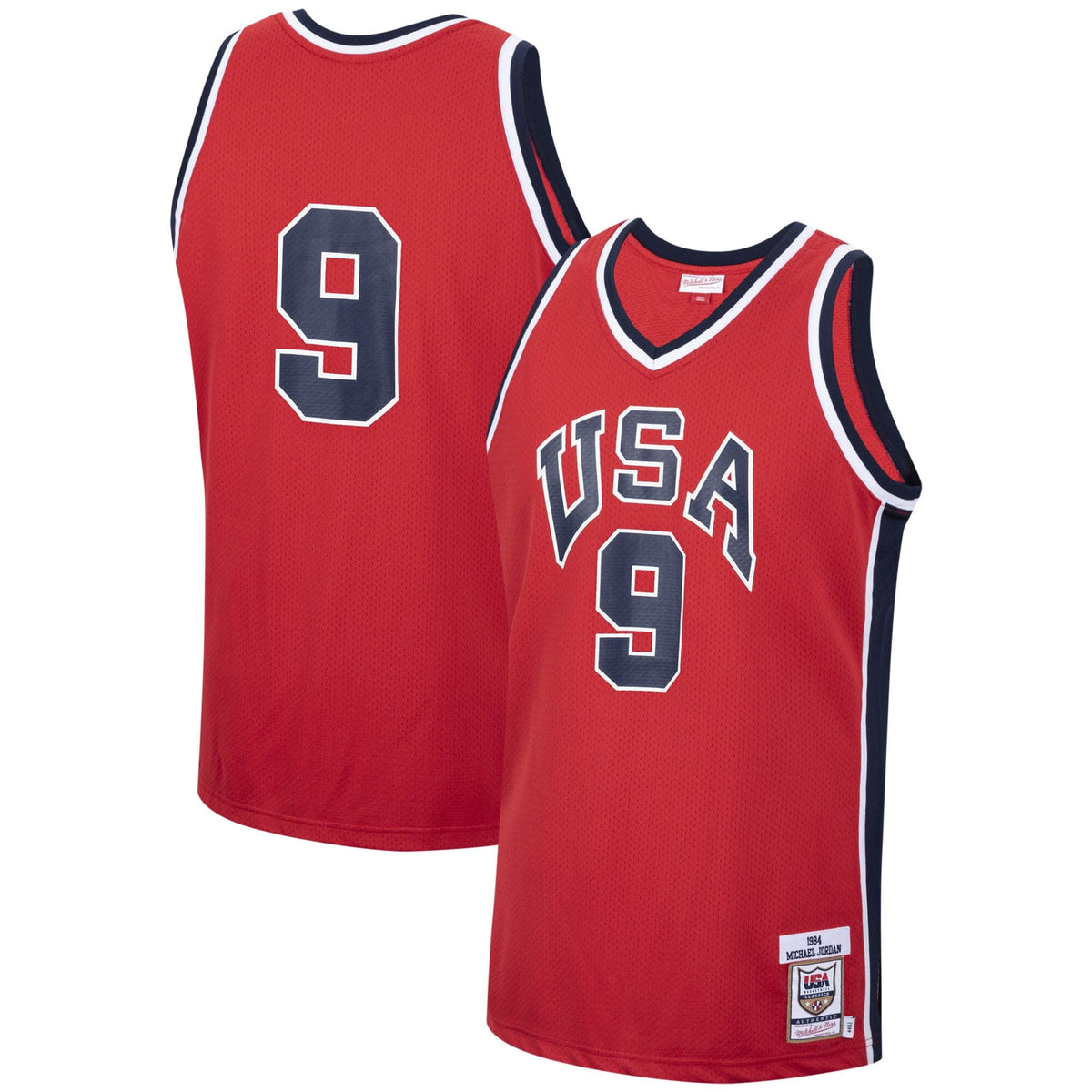 USA 1984 Michael Jordan USA Basketball Authentic Alternate Jersey By Mitchell & Ness - Red