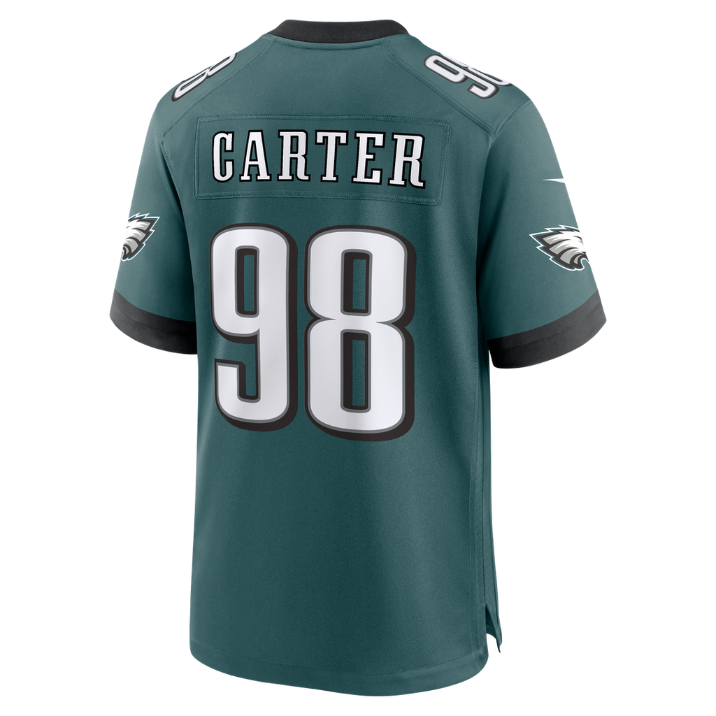 Philadelphia Eagles Jalen Carter Nike Midnight Green Team Game Jersey
