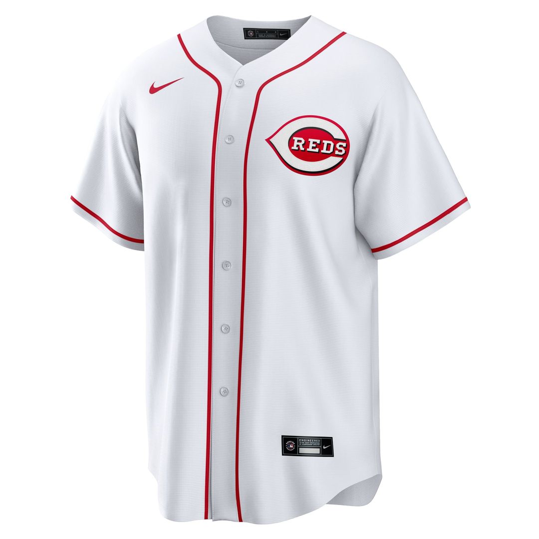 Cincinnati Reds TJ Friedl Nike White Home Replica Jersey