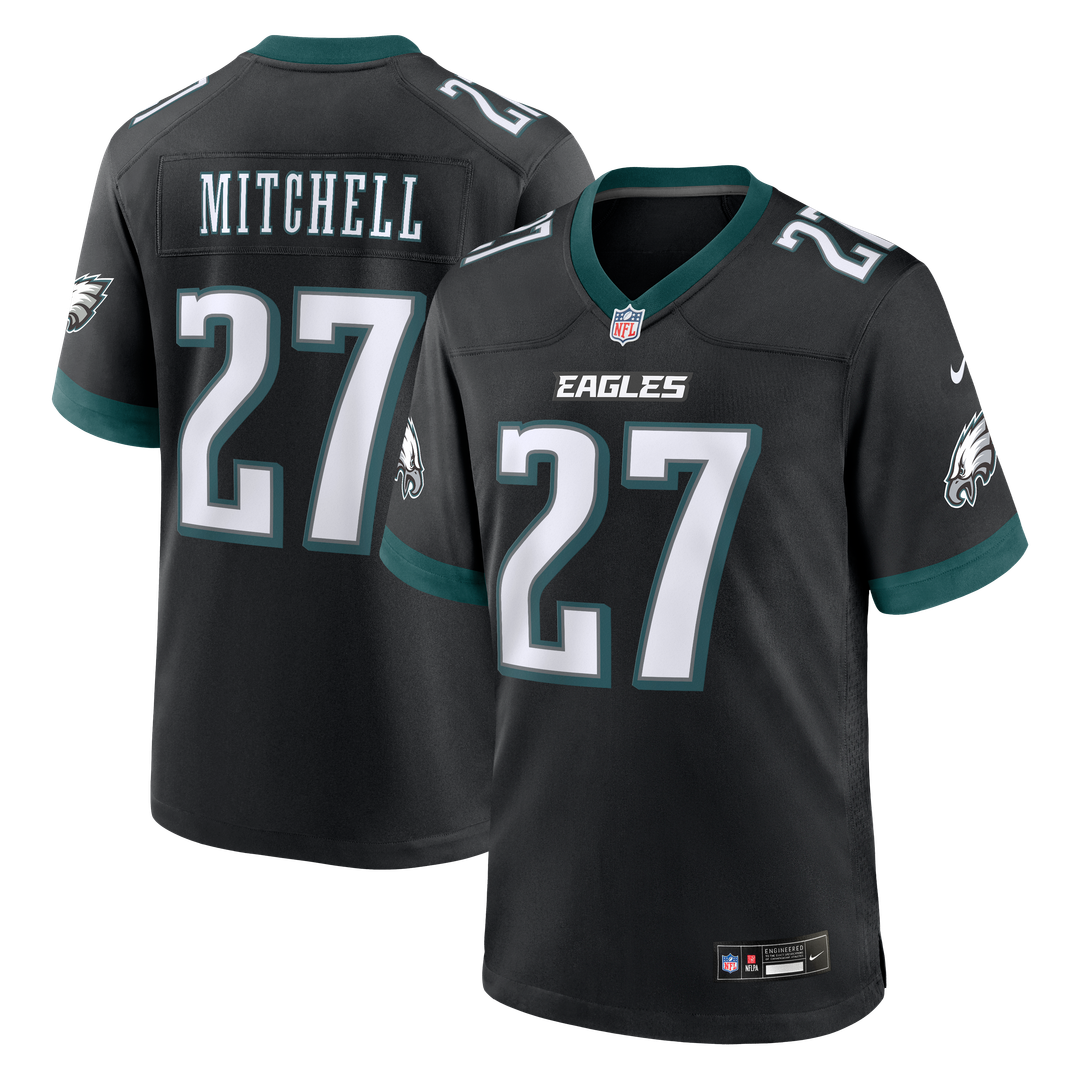 Philadelphia Eagles Quinyon Mitchell Nike Black Alternate Game Jersey
