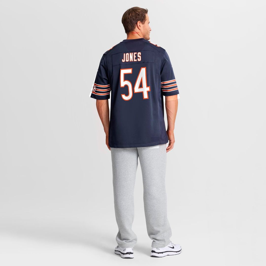 Chicago Bears Logan Jones Nike Navy Team Game Jersey