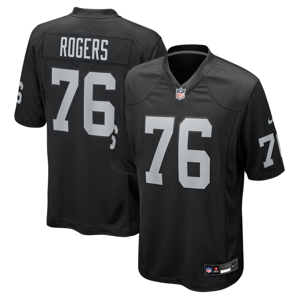Las Vegas Raiders Caleb Rogers Nike Black Team Game Jersey