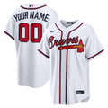 Atlanta Braves Nike White Home Replica Custom Jersey