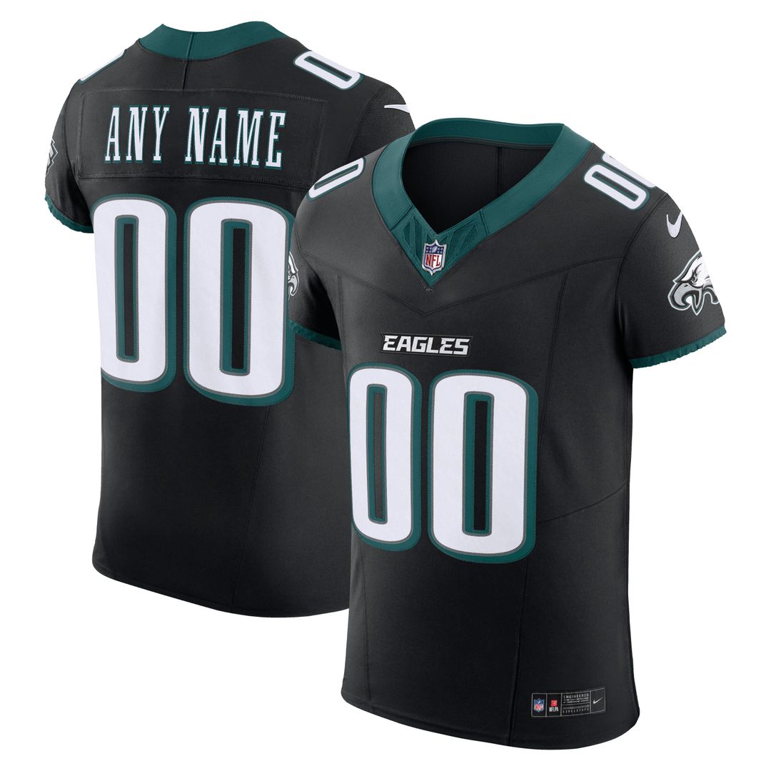 Philadelphia Eagles Nike Midnight Green Vapor F.U.S.E. Elite Custom Jersey
