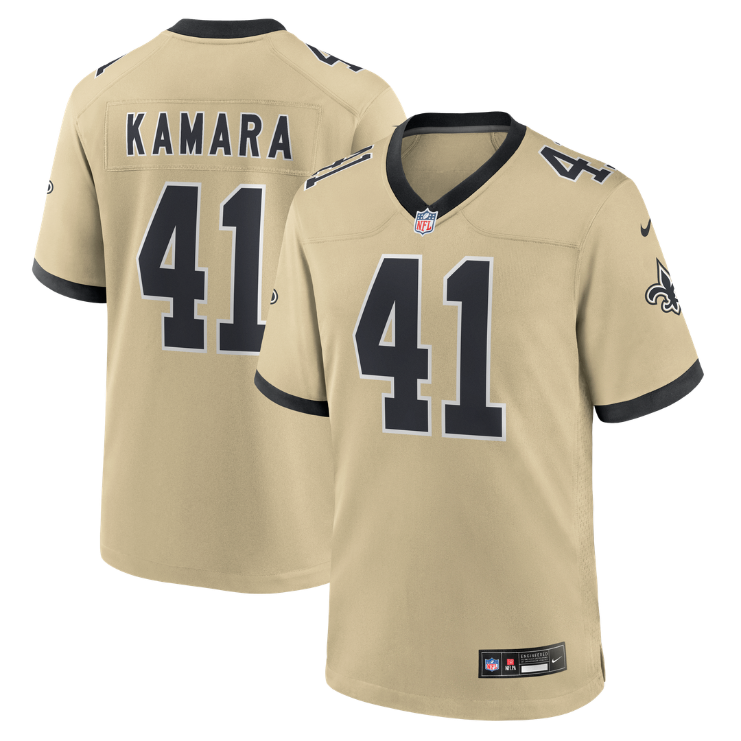 New Orleans Saints Alvin Kamara Nike Black Game Jersey