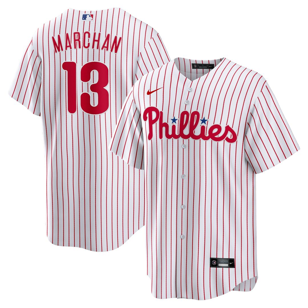 Philadelphia Phillies Rafael Marchán Nike White Home Replica Jersey