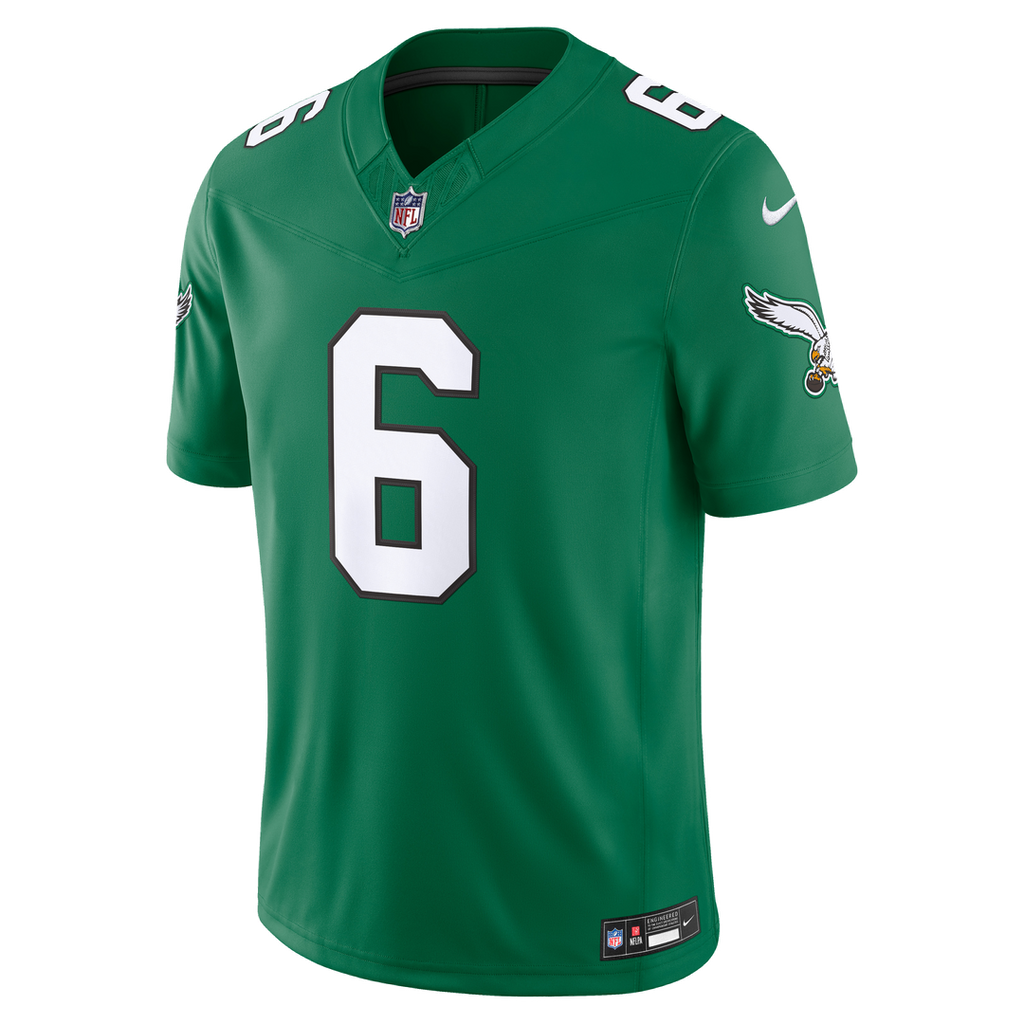 Philadelphia Eagles DeVonta Smith Nike Kelly Green Alternate Vapor F.U.S.E. Stitched Limited Jersey