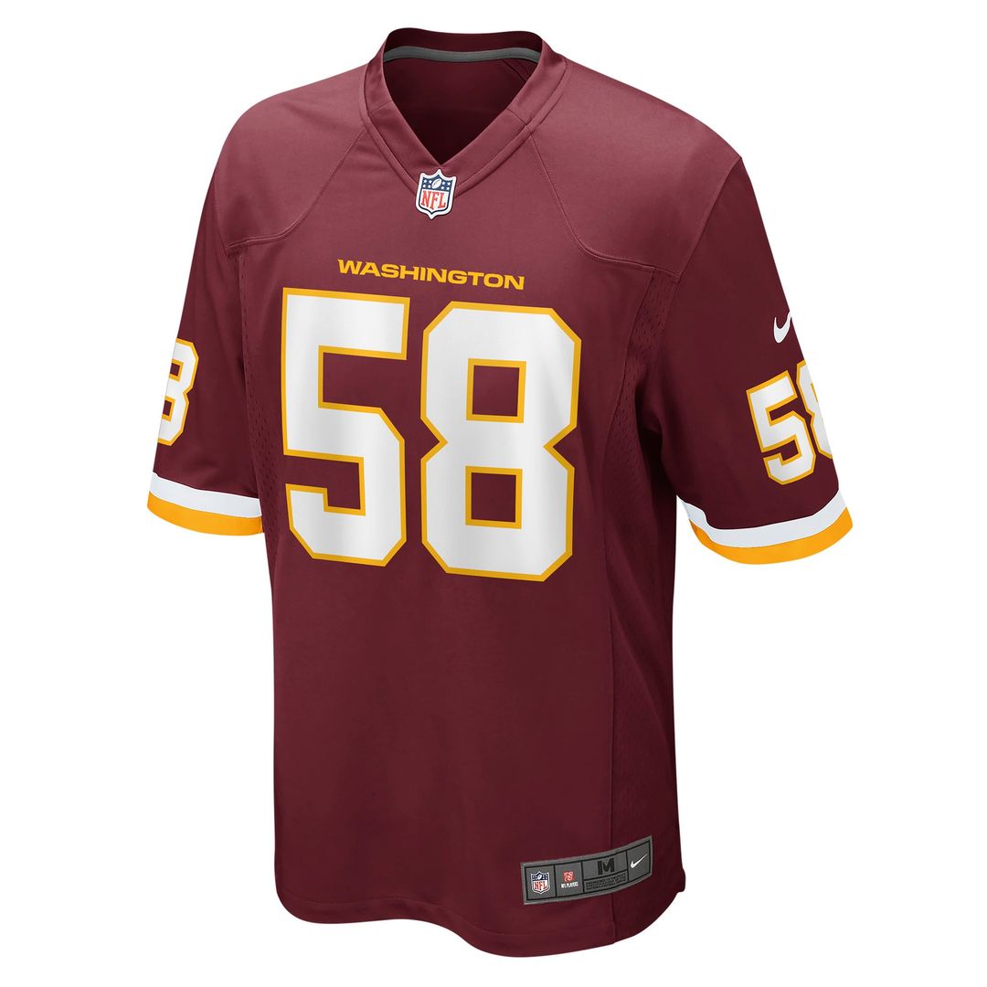 Washington Football Team Shaka Toney Nike Burgundy Game Jersey
