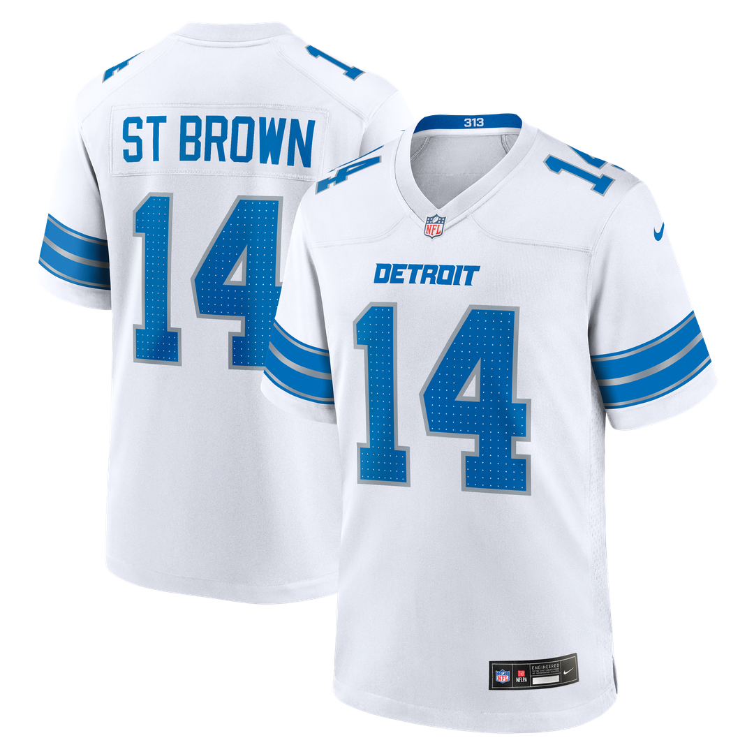 Detroit Lions Amon-Ra St. Brown Nike Blue Game Jersey