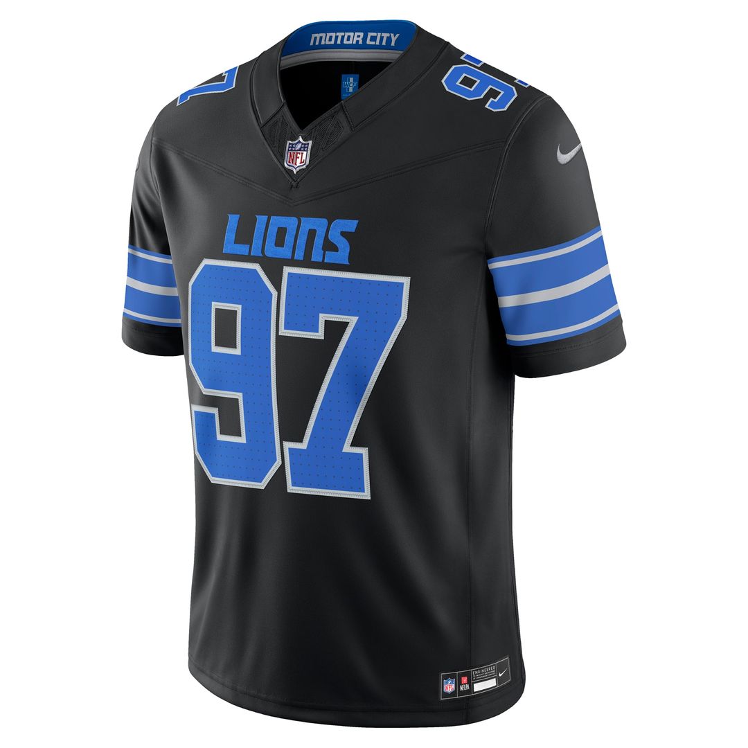 Detroit Lions Aidan Hutchinson Nike White Vapor F.U.S.E. Stitched Limited Jersey