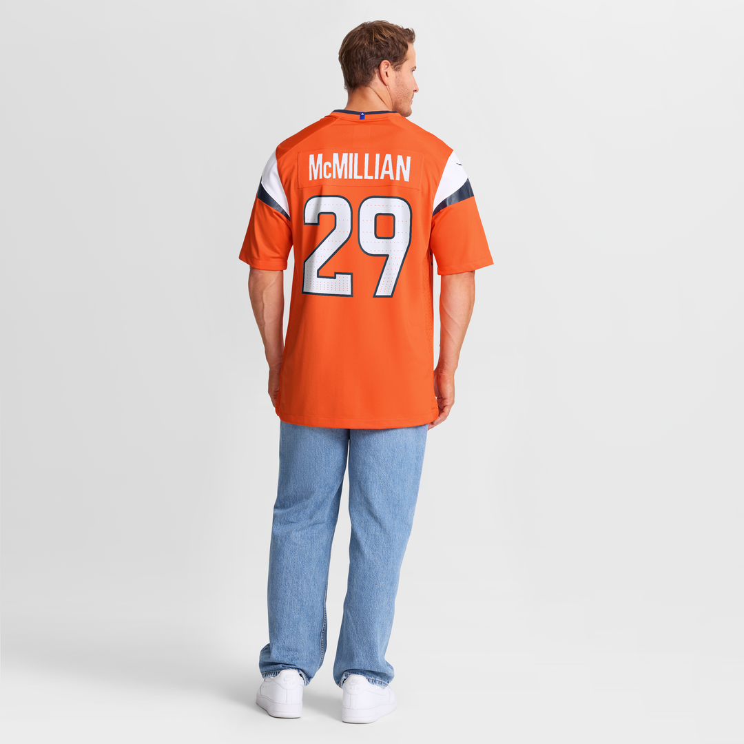 Denver Broncos Ja'Quan McMillian Nike Orange Team Game Jersey