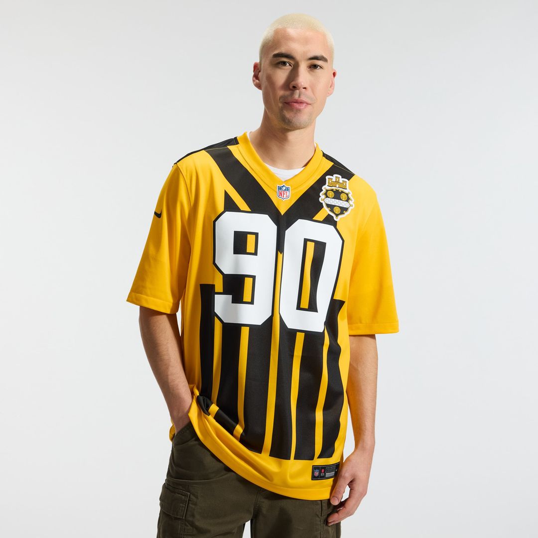 Pittsburgh Steelers T.J. Watt Nike Gold Alternate 1933 Throwback Game Jersey