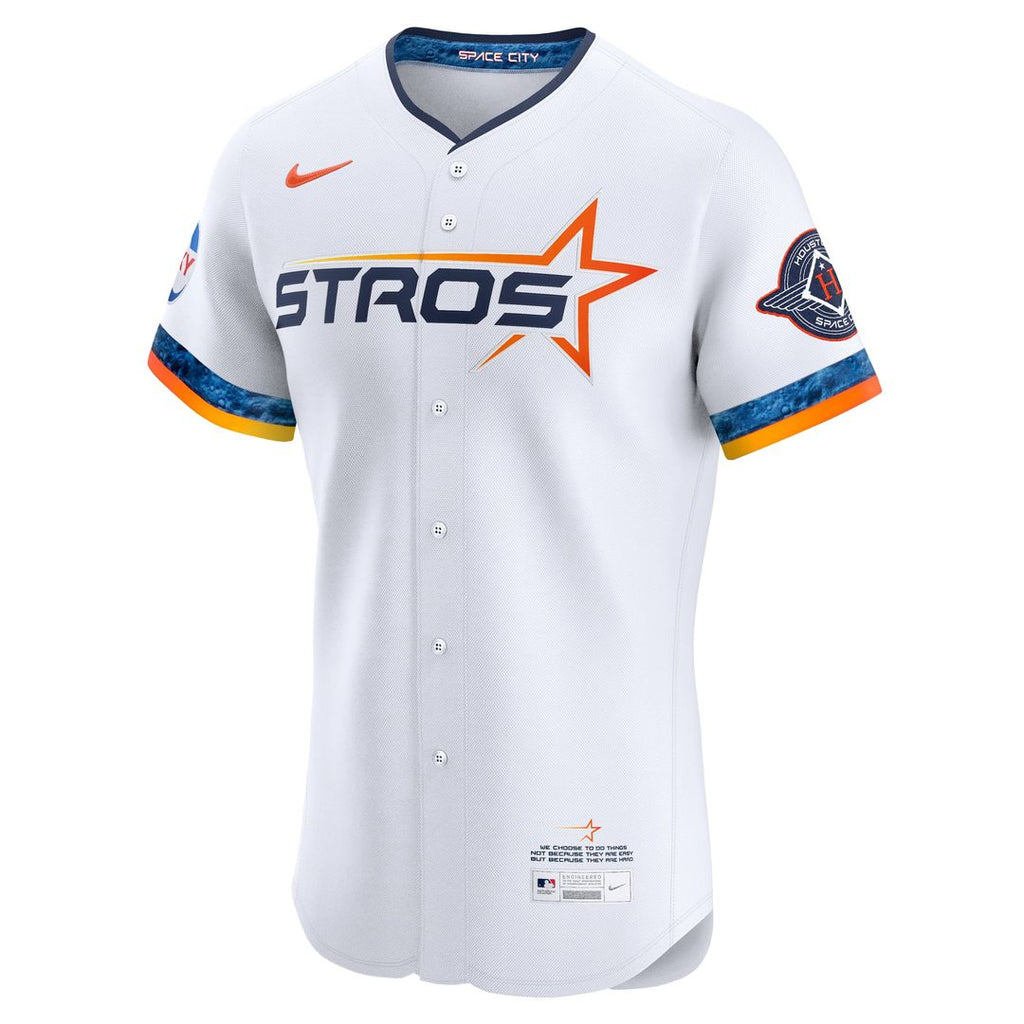 Houston Astros Nike White 2025 City Connect Elite Jersey