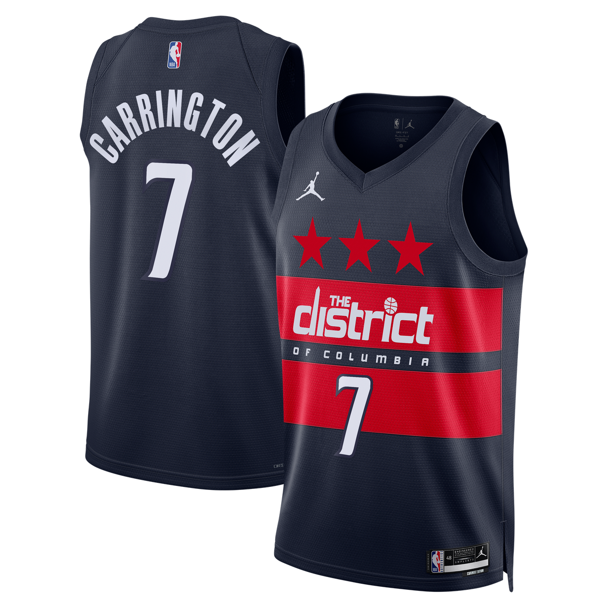 Washington Wizards Jordan Brand Statement Edition Swingman Jersey - Navy - Bub Carrington