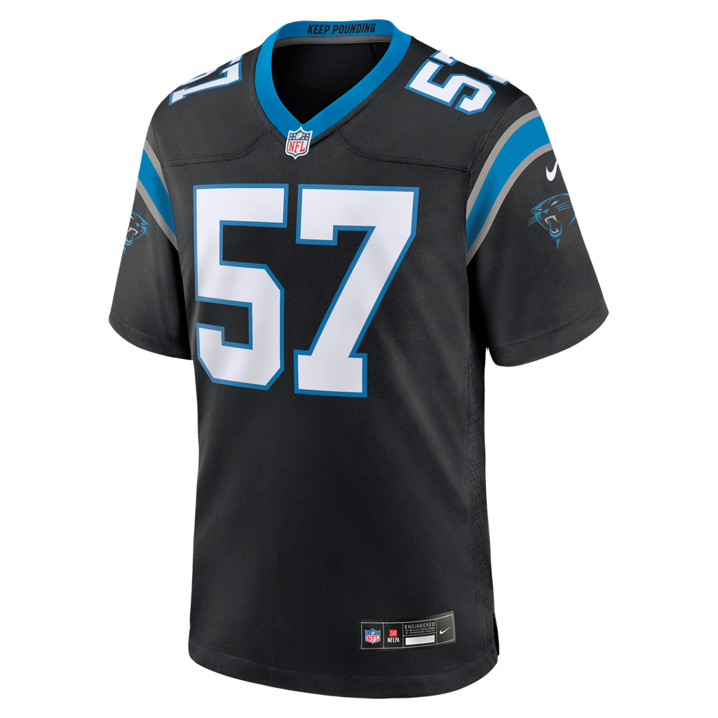 Carolina Panthers Monroe Freeling Nike Black Team Game Jersey