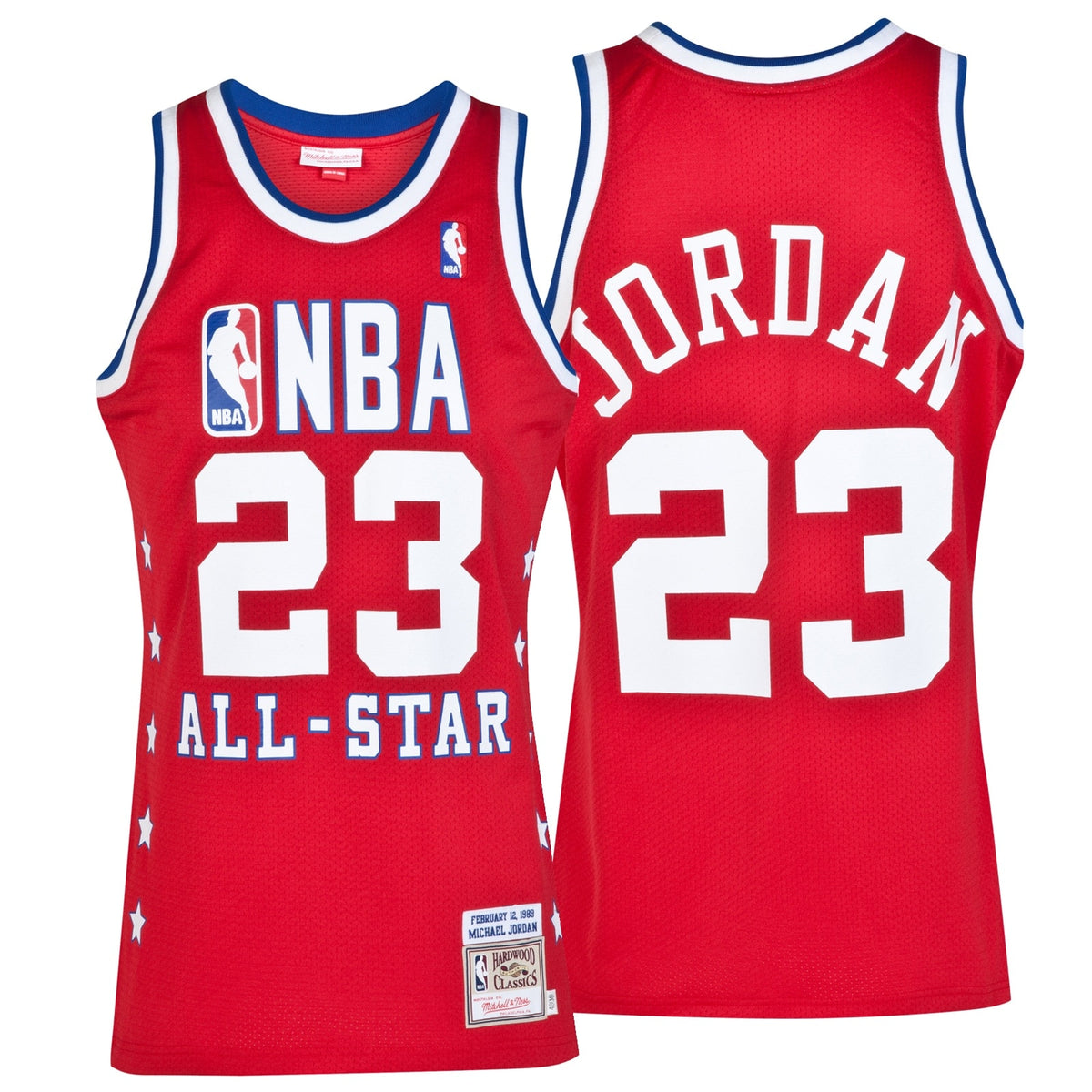 NBA All-Star East Michael Jordan 1989 Authentic Jersey By Mitchell & Ness - Red