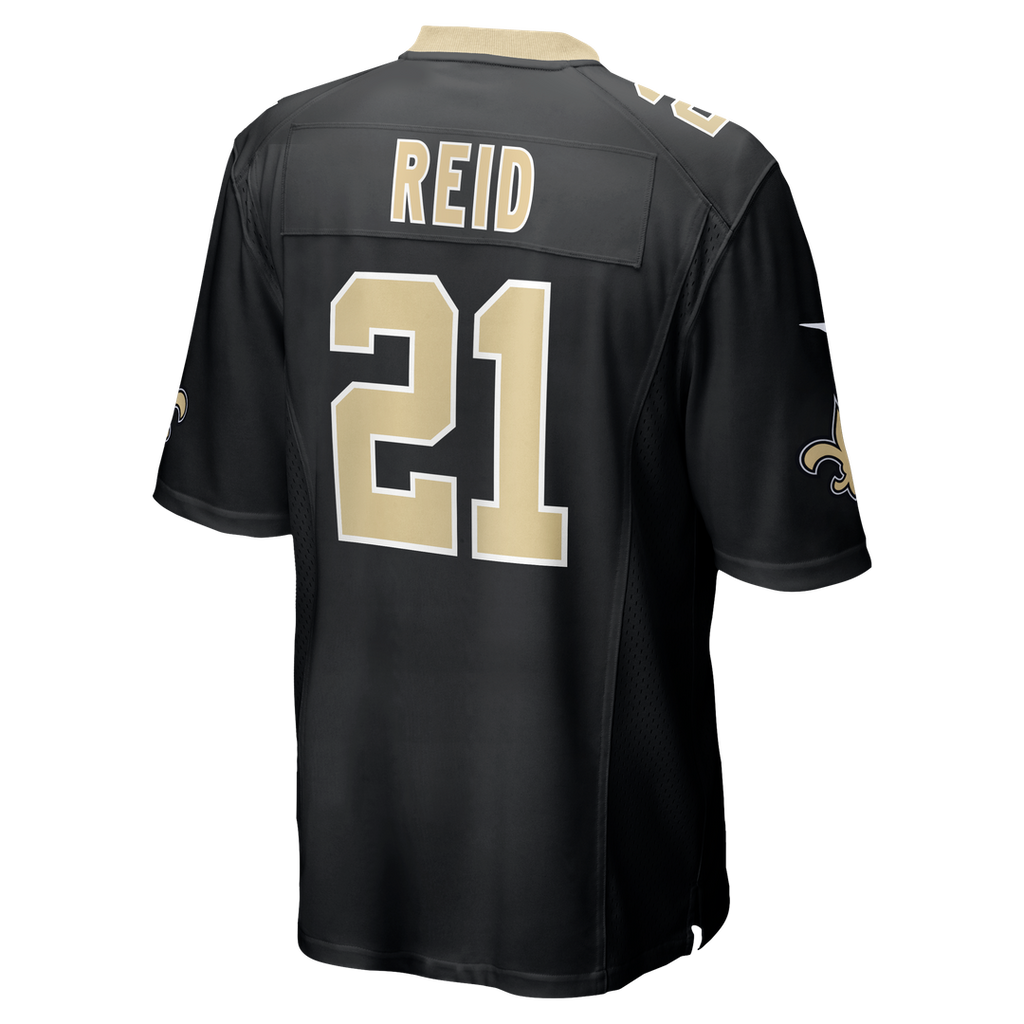 New Orleans Saints Justin Reid Nike Black Team Game Jersey