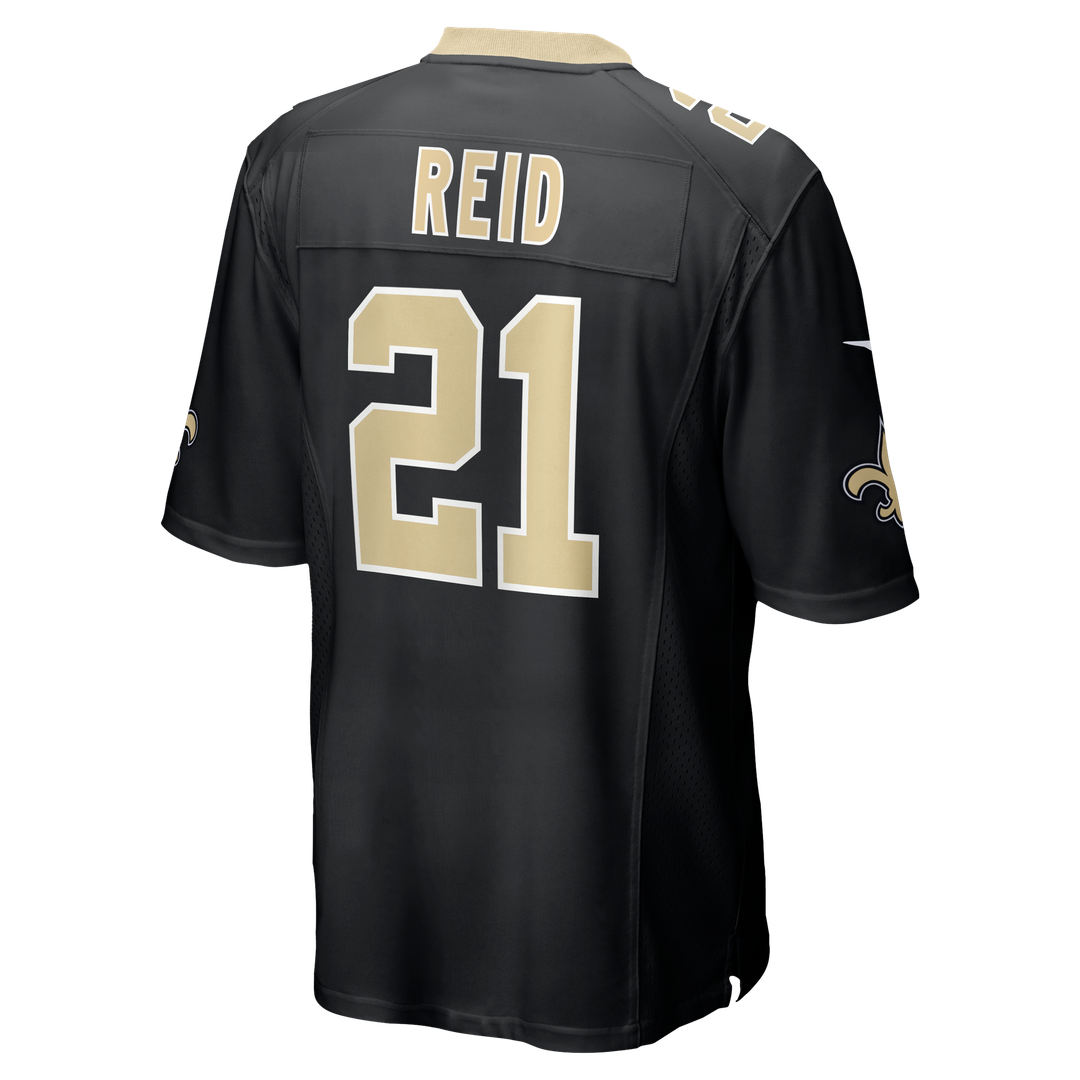 New Orleans Saints Justin Reid Nike Black Team Game Jersey