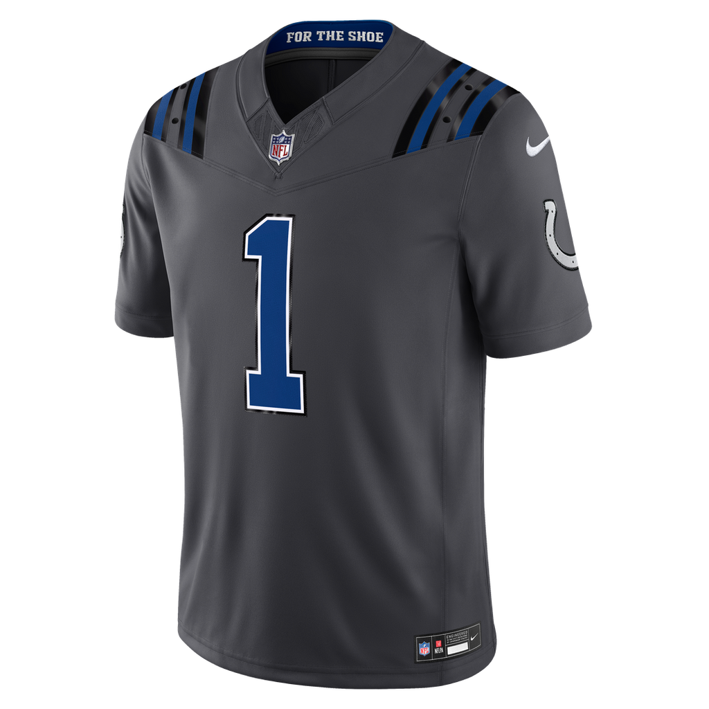 Indianapolis Colts Ahmad Sauce Gardner Nike Anthracite 2026 Rivalries Collection Stitched Limited Jersey